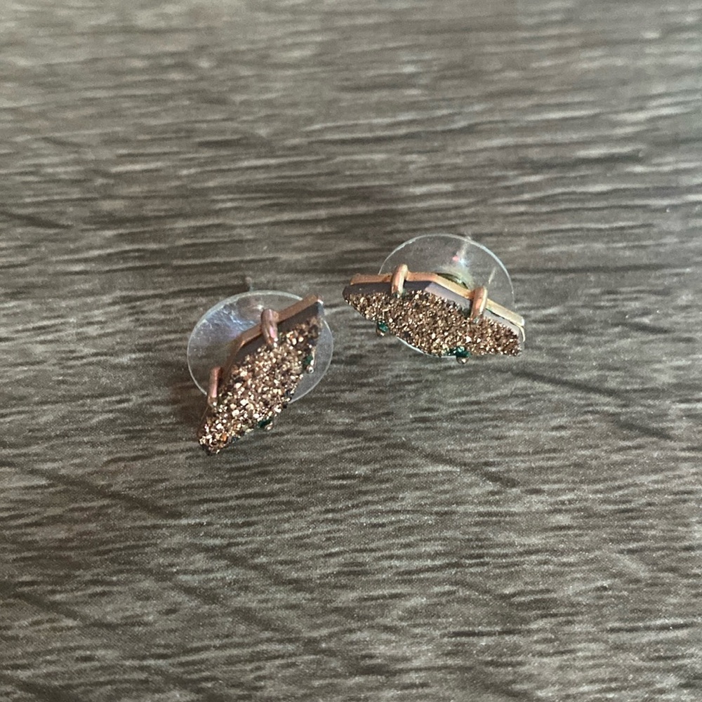 Kendra Scott Diamond Shaped Cooper Druzy Earrings